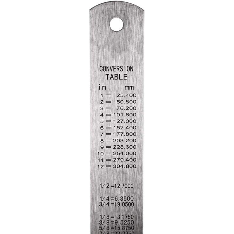 Truper RGL-30, Regla de acero inoxidable, 12"