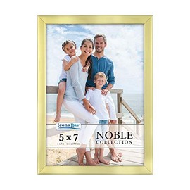 Icona Bay 5x7 Gold Picture Frame, Modern Professional Frame, Noble Collection