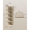SONGMICS Hanging Closet Organizer, Hanging Storage Shelves, Hanging Closet Shelves,