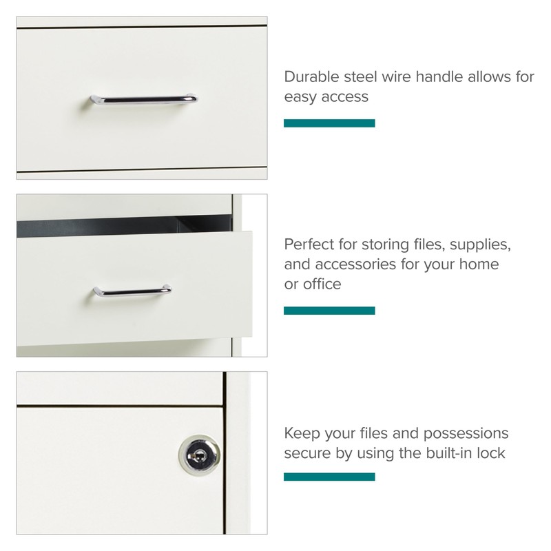 Hirsh Industries 18" Deep 4 Drawer Steel Mobile Storage Cabinet