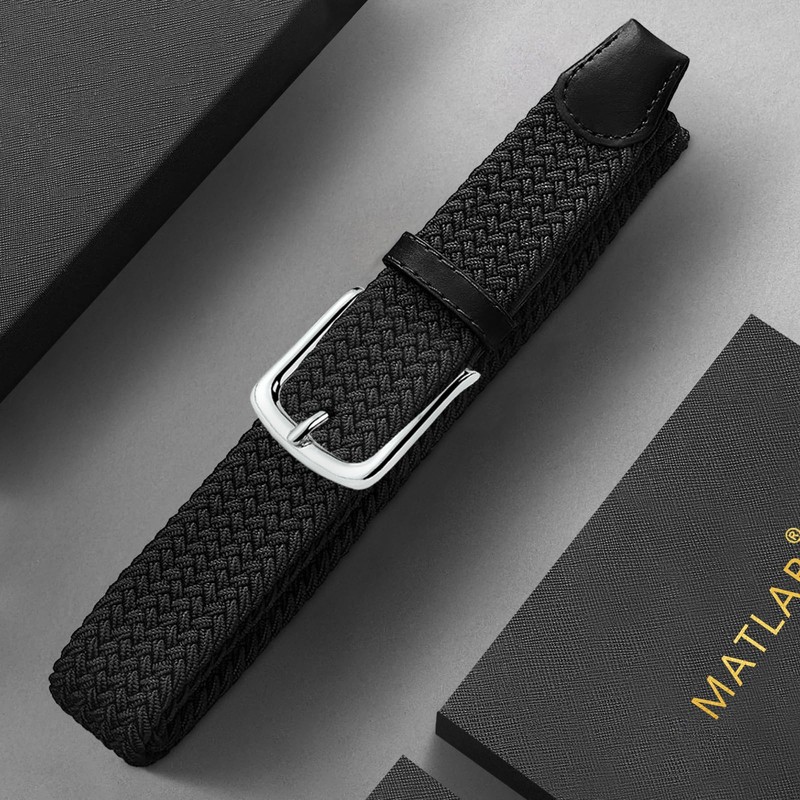 MATLAB Stretch Belt Fabric Belt Braided Elastic Belt for Men