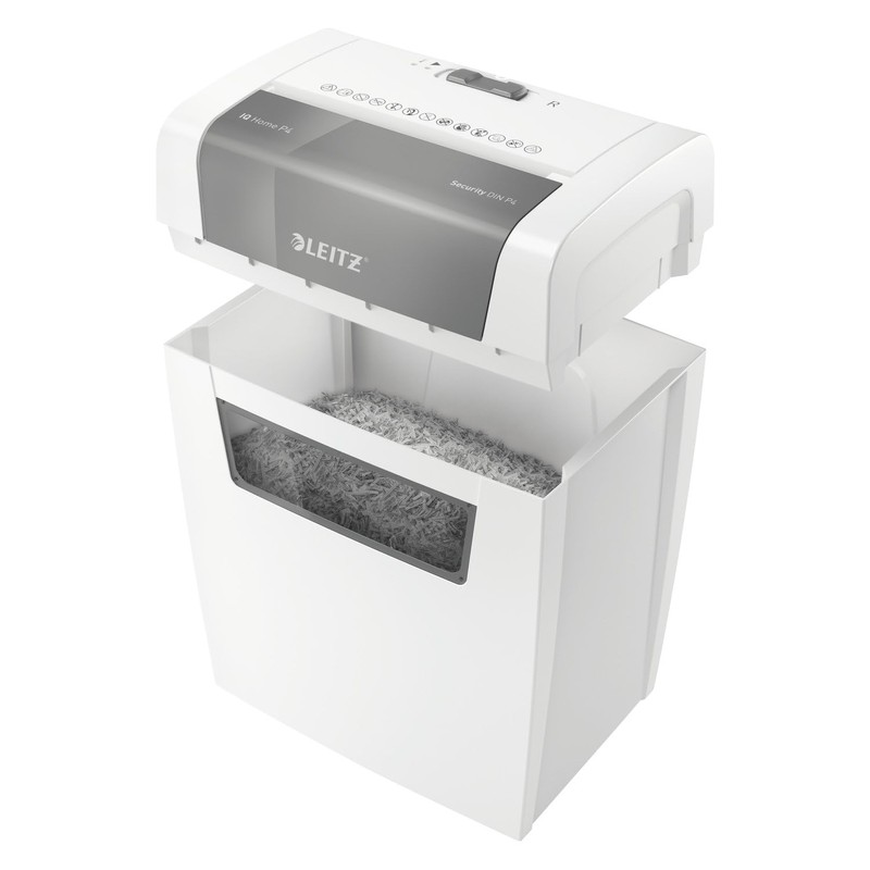 Leitz IQ Paper Shredder, Cross Cut, 6 Sheet, 4 Gallon