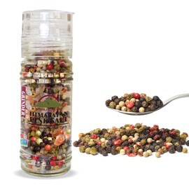 Himalayan Chef Blend Of Organic Rosemary With Himalayan Pink Salt In A Round Glass Jar