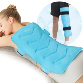 Relief Expert Extra Back Large Ice Pack (13”x21”) - Reusable Ice Wrap for Back Discomfort and Musclar Fatigue- Cold Compress Therapy Gel Cold Pack for Full Body, Hip Leg, XXL - Blue