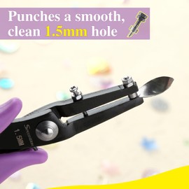 SPEEDWOX 1.5mm Metal Hole Punch Pliers Round Long Sheet Metal Hole Punch Single Hole Pliers Jewelry Clips Metal Loop Punch