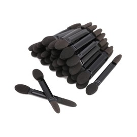 DFsucces Eye Shadow Brush, Sponge Tip, Disposable Double Eye Shadow Brush, Portable, For Makeup, Business Trips, Travel, Portable, Commercial Use, Pack of 50