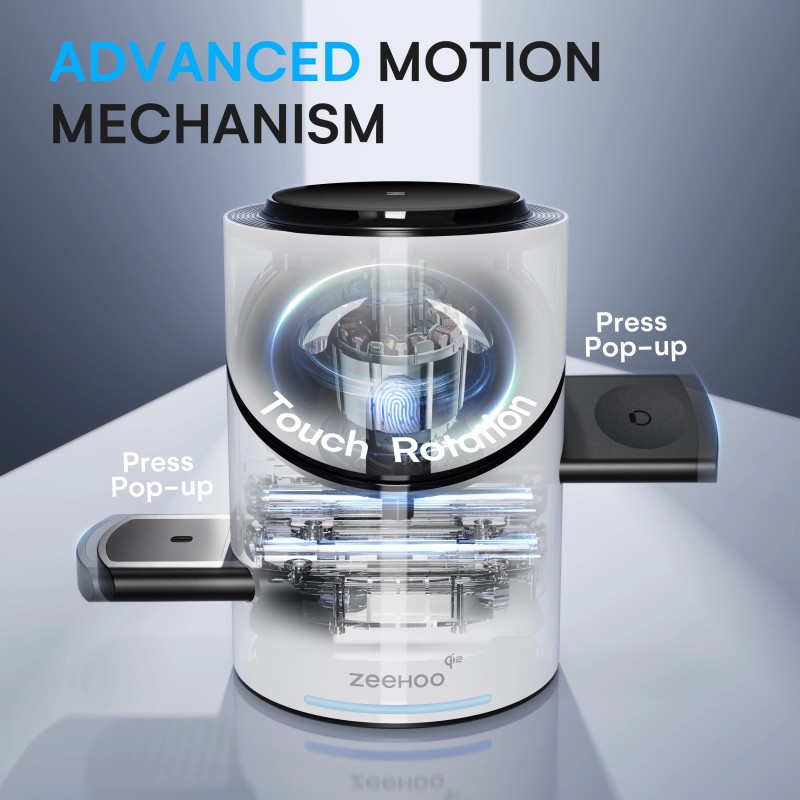 CylinTrick R 3-in-1 Wireless Charging Station-White-US Plugsocket standard: US, color: