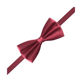 DWOY Bow Tie Adjustable Satin Bow Ties for Men and Women, Men's Pre-Tied Bow Ties (Burgundy)