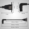 CERRXIAN 0.3m Down Angle C13 to C14 Panel Mount Power