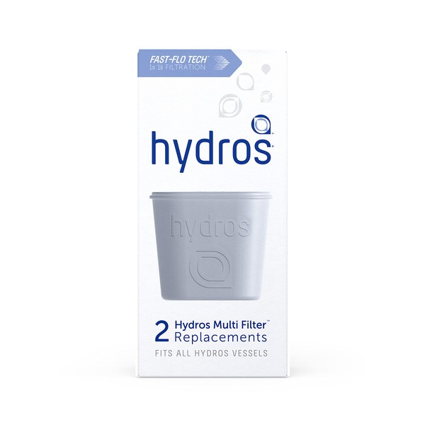 Hydros Filter Refill 2 Pack, Patented Fast Flo Tech, Replacement