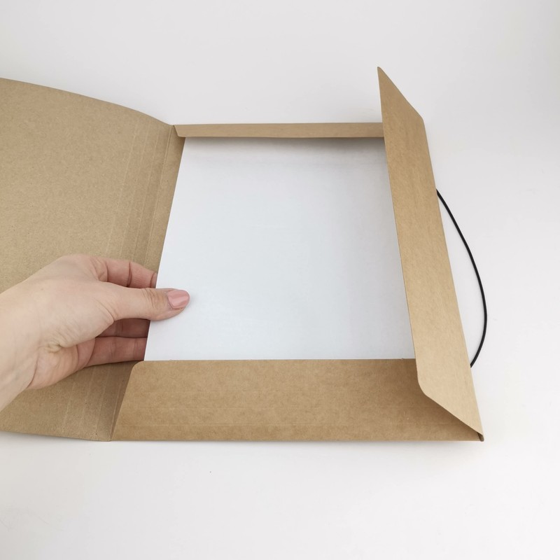 D.RECT - Pack of 6 Cardboard Document Folder Kraft Cardboard