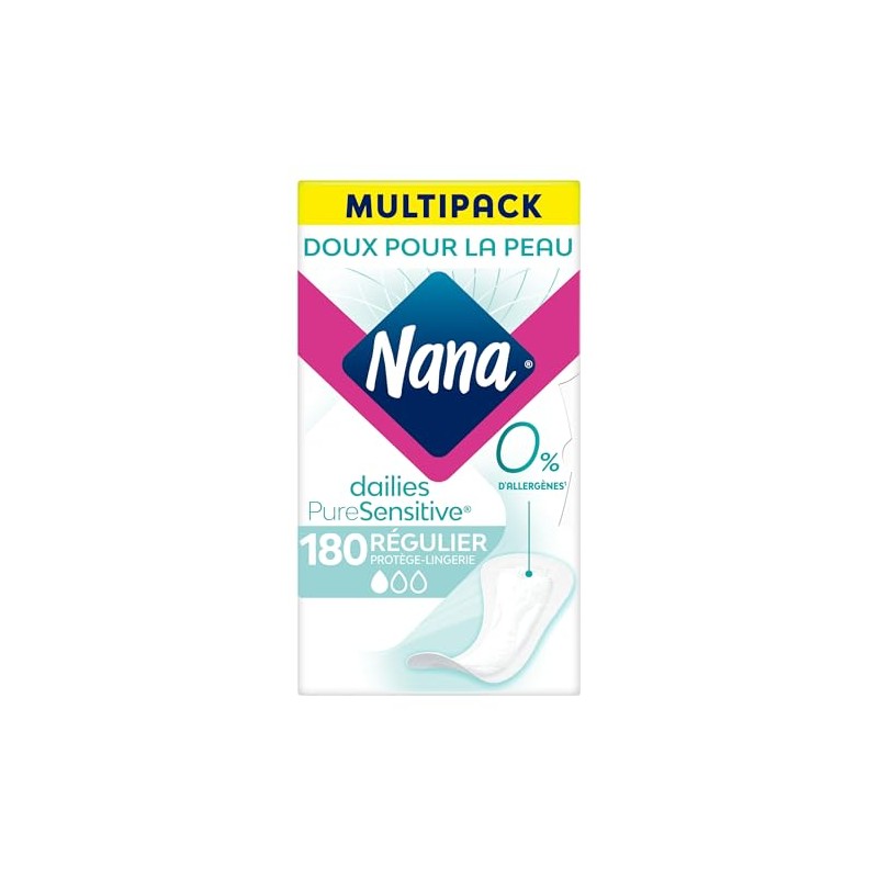 Nana PureSensitive Smooth Flow Pantiliners (Pack of 180)