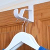 HANGERWORLD 6 White Plastic Over Door Hooks - Extra Strong
