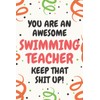 Swimming Teacher Gifts: Lined Blank Notebook Journal, a Funny and