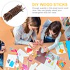 Didiseaon 50pcs DIY Wooden Sticks Craft Sticks 20cm Unfinished Natural