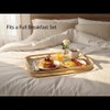 PEMAR Wicker Serving Trays w Handles,Rectangular Hand-Woven Lap Trays,Bamboo Bedroom