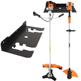 MUTUACTOR Heavy Duty Weed Eater Hanger,Large Opening Garage Organizer Weedeater Rack Wall Mount,Space-Saving Garden Grass Weed Trimmer Rack 2 Slots for Holding Heavy Tools in Shed,Yard or Garden