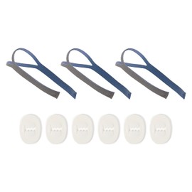 Bay State Importers Replacement Headgear Compatible with ResMed Airfit P10 Nasal Pillow Mask Straps Includes 3 Soft Elastic Straps and 6 Adjustment Clips (3 Pack)