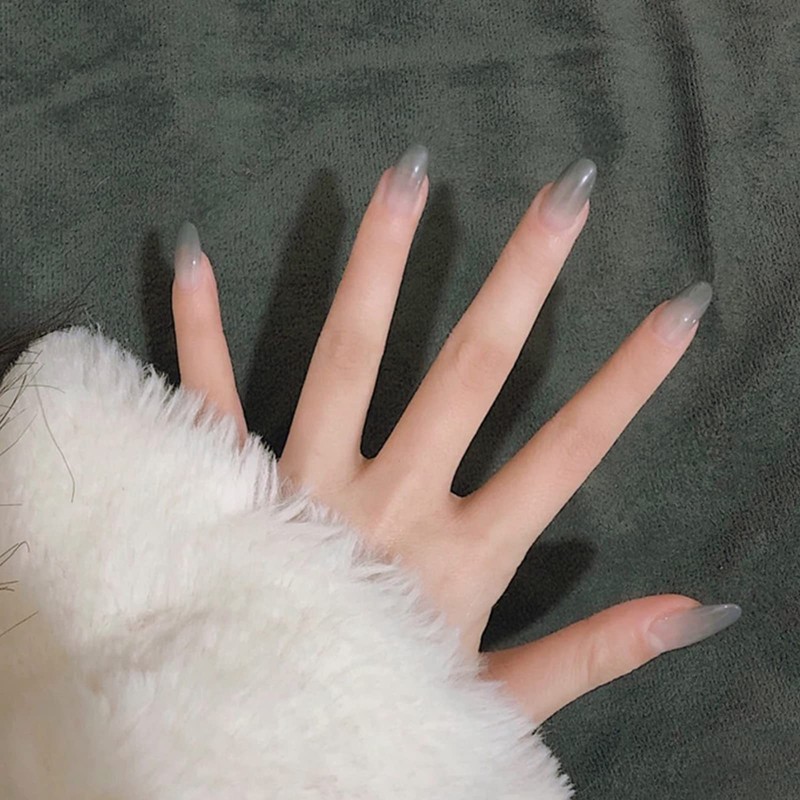 Press On Nails Long Coffin Bellarine Tapered full coverage glossy