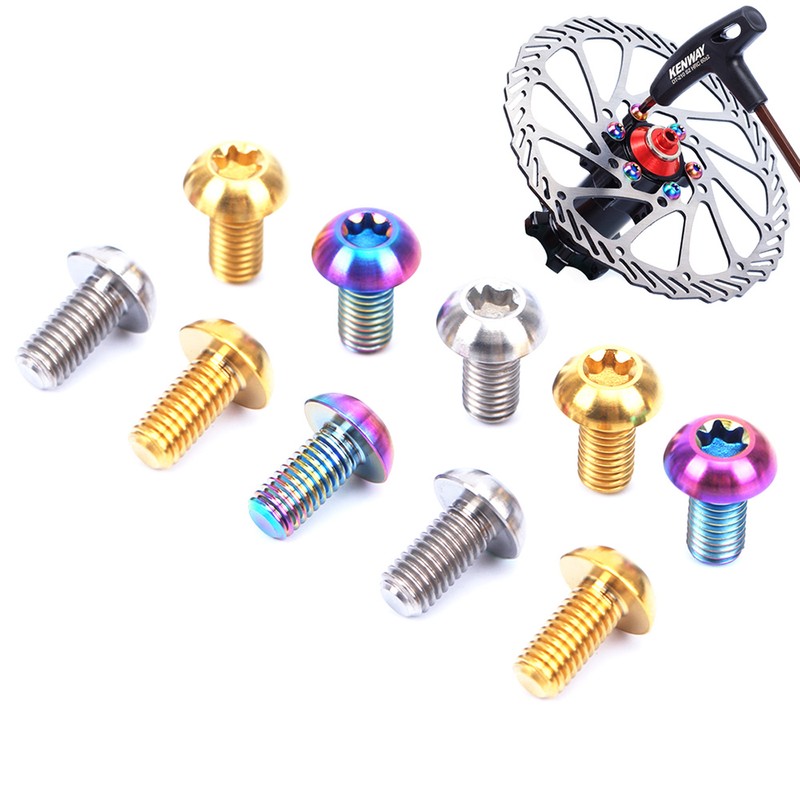 RISK 12PCS M5×10mm Disc Disk Brake Rotor Bolts T25 Torx