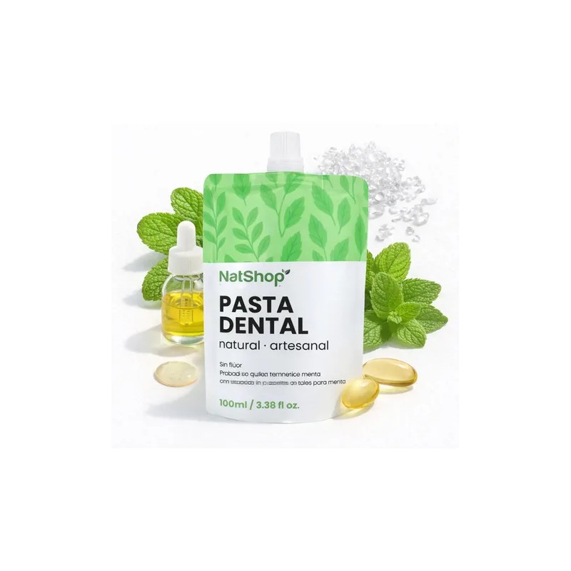 Set 3 Pastas Dental Menta Orgánica Sin Fluoruro 100g Natshop