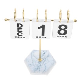 Parliky 1pc Modern Minimalist Calendar for Reusable Desk Calendar Displaying Month and Date and Gold Design Housewarming