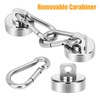 Wukong 25 mm Neodymium Magnets Hooks, Pack of 4 Strong