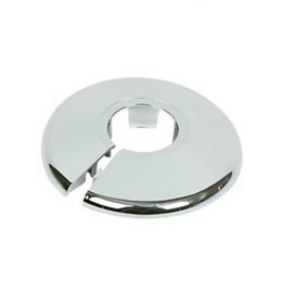 2 x Chrome Effect Plastic Radiator Pipe Collars 28mm