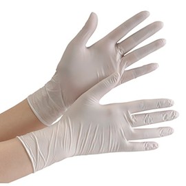 Midori Anzen Berte 715 Nitrile Disposable Gloves, Powder-Free, SS, White, 300 Count (Ultra Thin)