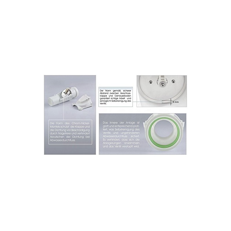 Backflow Valve Backflow Valve DN50 White Grey Vertical KG HT