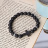 MILAKOO Black Cross Bracelet for Women 8mm Stone Beads Healing