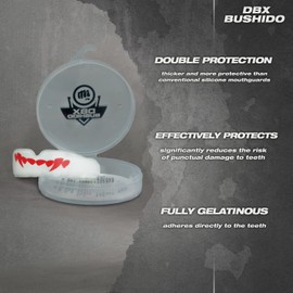 DBX BUSHIDO SPORT HYDRAGEL Gel Mouth Guard Boxes with Fangs - Perfect Fit - Easy Breathing - Mouth Guard Martial Arts Includes Hygiene Box