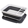 Masirs Pop-Up Collapsible Dish Drying Rack: Convenient Storage, Drains into
