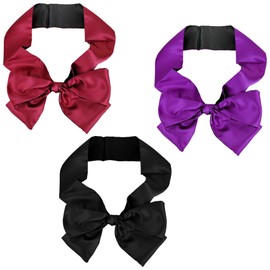 3 Pcs Silk Satin Blindfold Eye mask for Sleeping, 59in Eye Covers Satin Sleep mask, Smooth Soft Adjustable Eye Mask Blindfold, Blindfold for Sleeping Games(Black, Purple, Black Red)