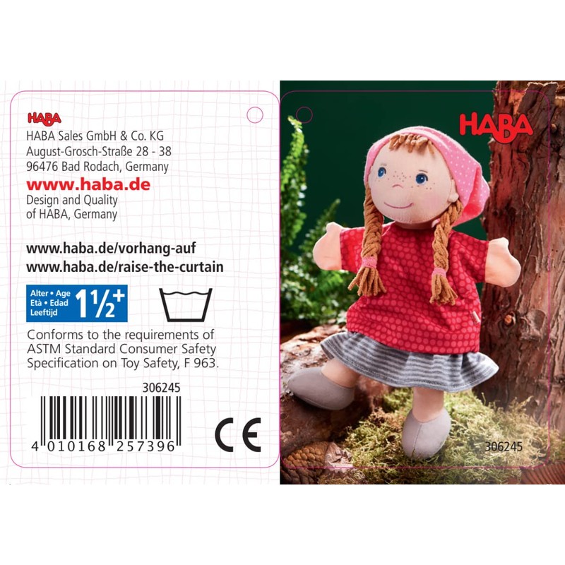 HABA Gretelchen 306245 Hand Puppet from 1.5 Years