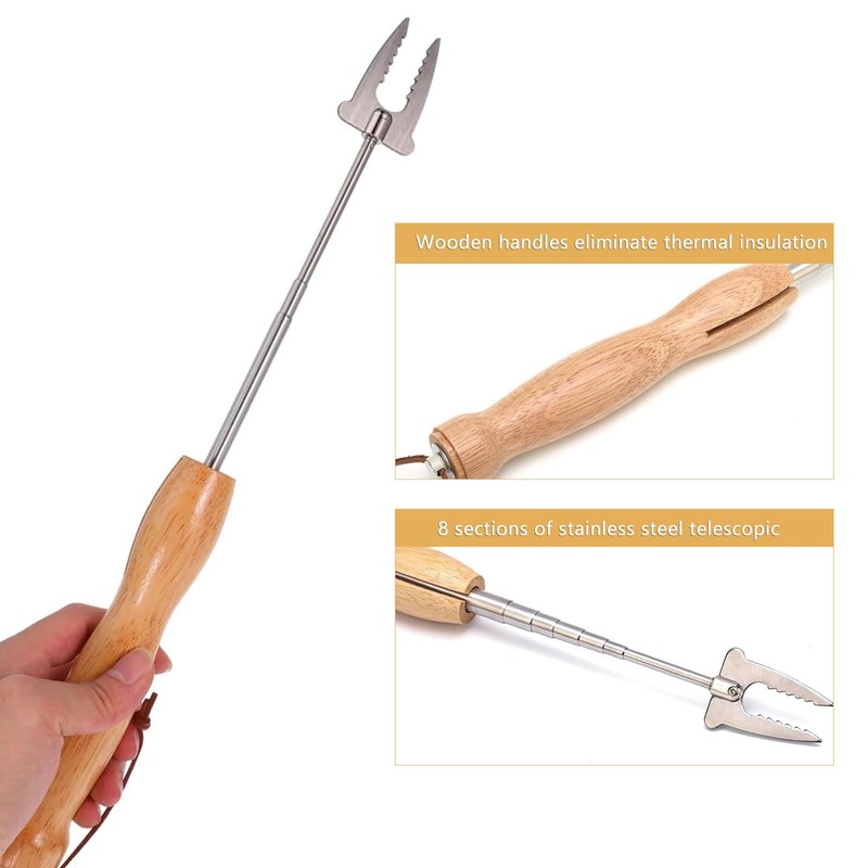 Marshmallow Roasting Sticks, 32 Inch Long Stainless Steel Smores Sticks