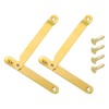 sourcing map 2Pcs 5.71"x0.43" Folding Support Lid Hinges, Left Side