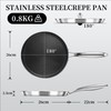 Innerwell Crepe Pan Stainless Steel 26 cm Crepe Pan Induction