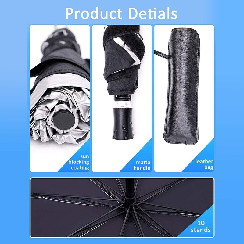 Parasol plegable para parabrisas Kwak's S 65x125cm - Protección UV