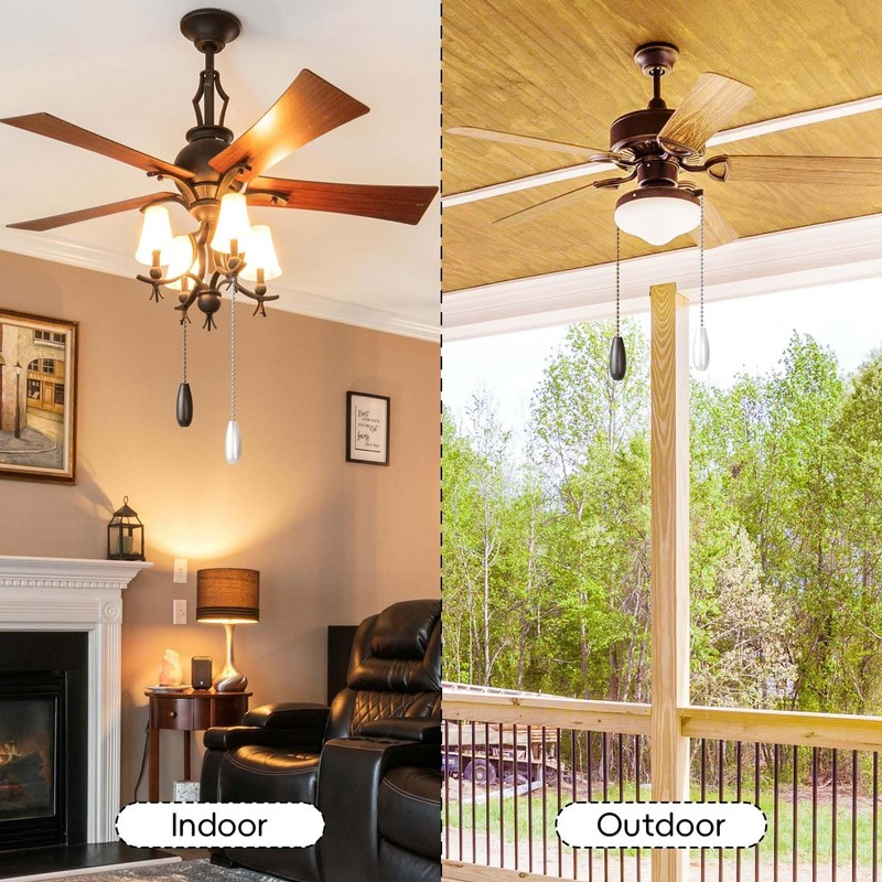 SHIFANQI Ceiling Fan Pull Chain, 2 Pack Wooden Pendant Pull