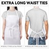 2 Packs White Apron, Adjustable Cooking Aprons, Waterdrop Resistant Kitchen