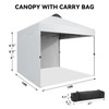 10x10 Pop Up Canopy Tent with Two Side Walls, Commercial