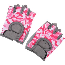 VANZACK Guantes De Medio Dedo para Niños Guantes De Montar para Niños Antideslizantes con Cojines Adicionales Portátiles Y Transpirables para Ciclismo Patinaje Y Entrenamiento