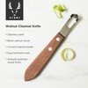Viski Channel Knife, Citrus Zester and Orange Peeler Tool, Walnut