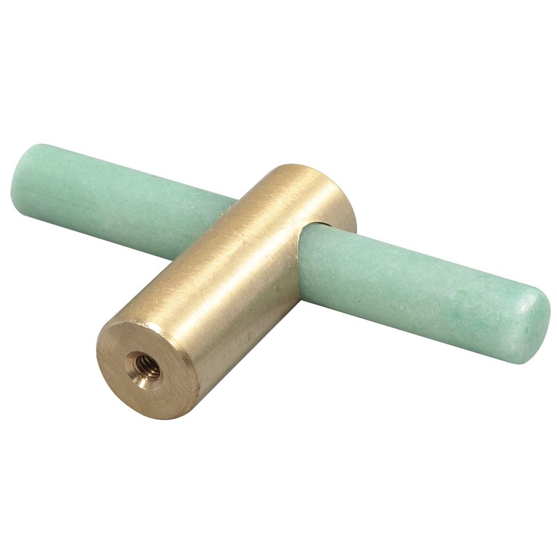 mookaitedecor Set of 4 Green Aventurine Crystal Wand Drawer Knobs