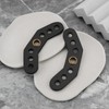 eMagTech 4-Piece Black Leather Bow Yoke with Metal Grommet Bow