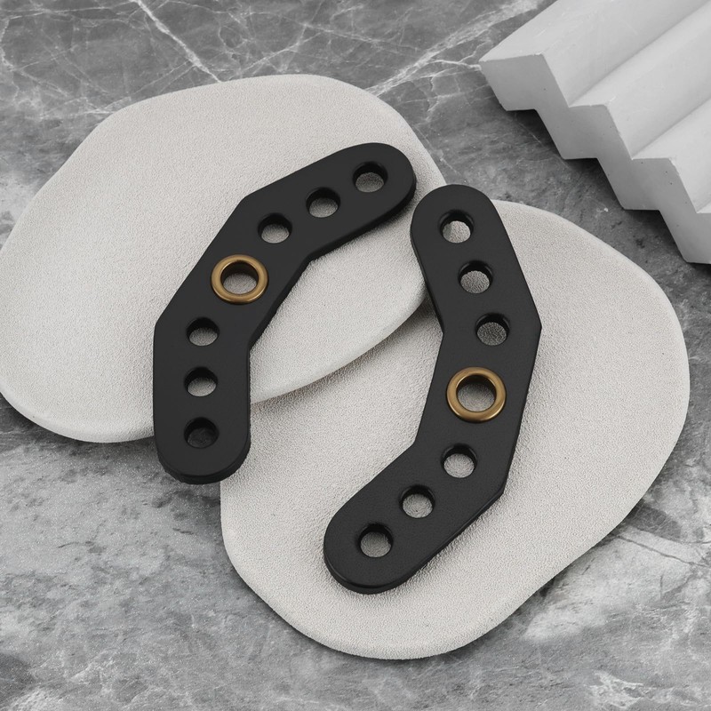 eMagTech 4-Piece Black Leather Bow Yoke with Metal Grommet Bow
