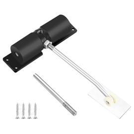 Automatic Door Spring Closer, Aluminum Alloy Door Closing for Exterior Door Interior Door, Adjustable Quiet Gate Closer with Rod & Screws for Wooden Gate Fire Door Weighting up 30 Kg