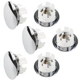 6 Pieces Overflow Cover, Overflow Plug, Round Overflow Cover, Sink Overflow Cover, for Kitchen, Bathroom, Bathtub Accessories