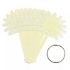 Beauticom 120 Tips White Fan Shaped Flower Design False Nail
